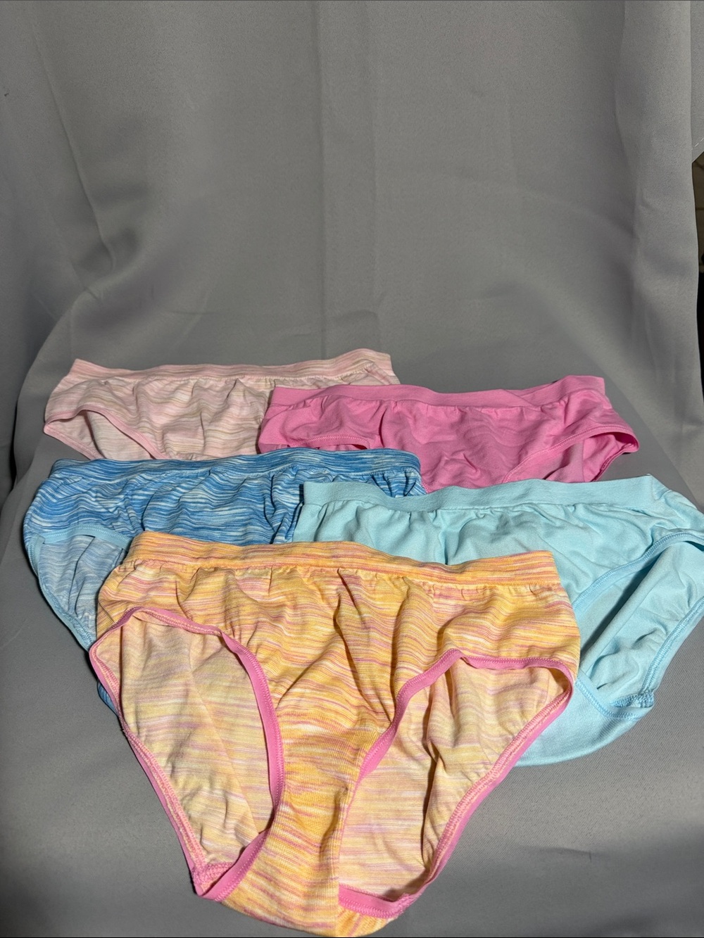 Girls' Assorted Pastel Cotton Briefs - Pack of 6